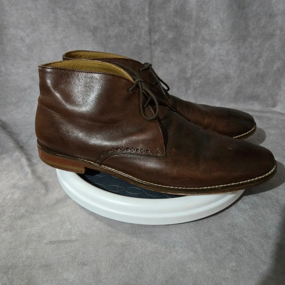 Cole Haan Chukka Boot Mens 12M Brown Leather Grand.OS Brogue C12941 Casual